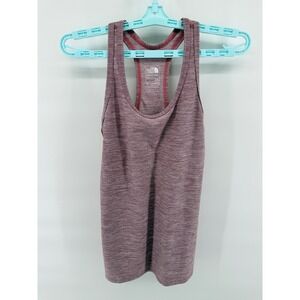 The North Face Womens Tank Top Heathered Pink Racerback FlashDry S P